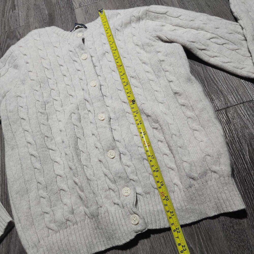 Brandy Melville grey wool cable knit button-up cardigan - Picture 7 of 9